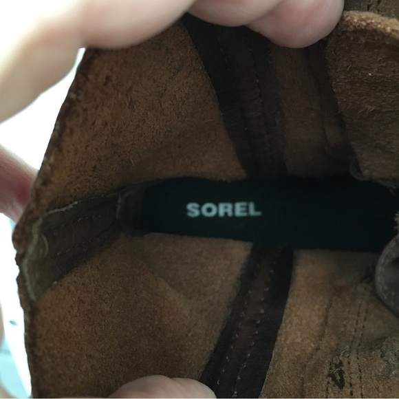 Sorel Joan of Arctic Burro (Brown) Leather Wedge Mid High Bootie Lace Up Boot - Picture 7 of 8